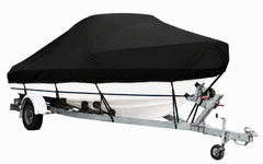 Boat Covers, Cabin with Bow Rails - Black or Navy Blue