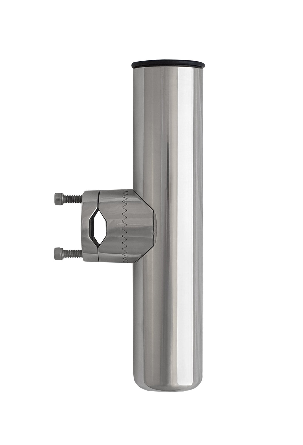 Rail Mount Rod Holder With Clamp 22-25mm rails, 316 Stainless - Rockboat Marine