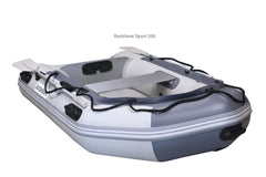 Rockboat Sport Inflatable Boat — Grey/Dark Grey | 2.3m–4.3m | Built for NZ Waters