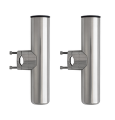 Rail Mount Rod Holder With Clamp 25.5 - 31mm rails, 316 Stainless - Rockboat Marine