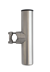 Rail Mount Rod Holder With Clamp 25.5 - 31mm rails, 316 Stainless - Rockboat Marine