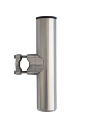 Rail Mount Rod Holder With Clamp 22-25mm rails, 316 Stainless - Rockboat Marine