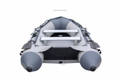 Inflatable Boat Sports Range - Grey/ Dark Grey - Rockboat Marine - Back view 