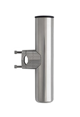 Rail Mount Rod Holder With Clamp 25.5 - 31mm rails, 316 Stainless - Rockboat Marine