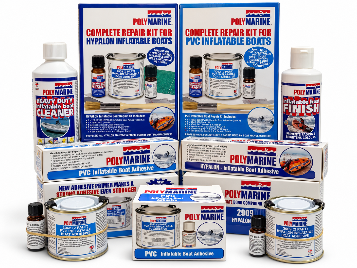 Polymarine inflatable boat glue and repair products